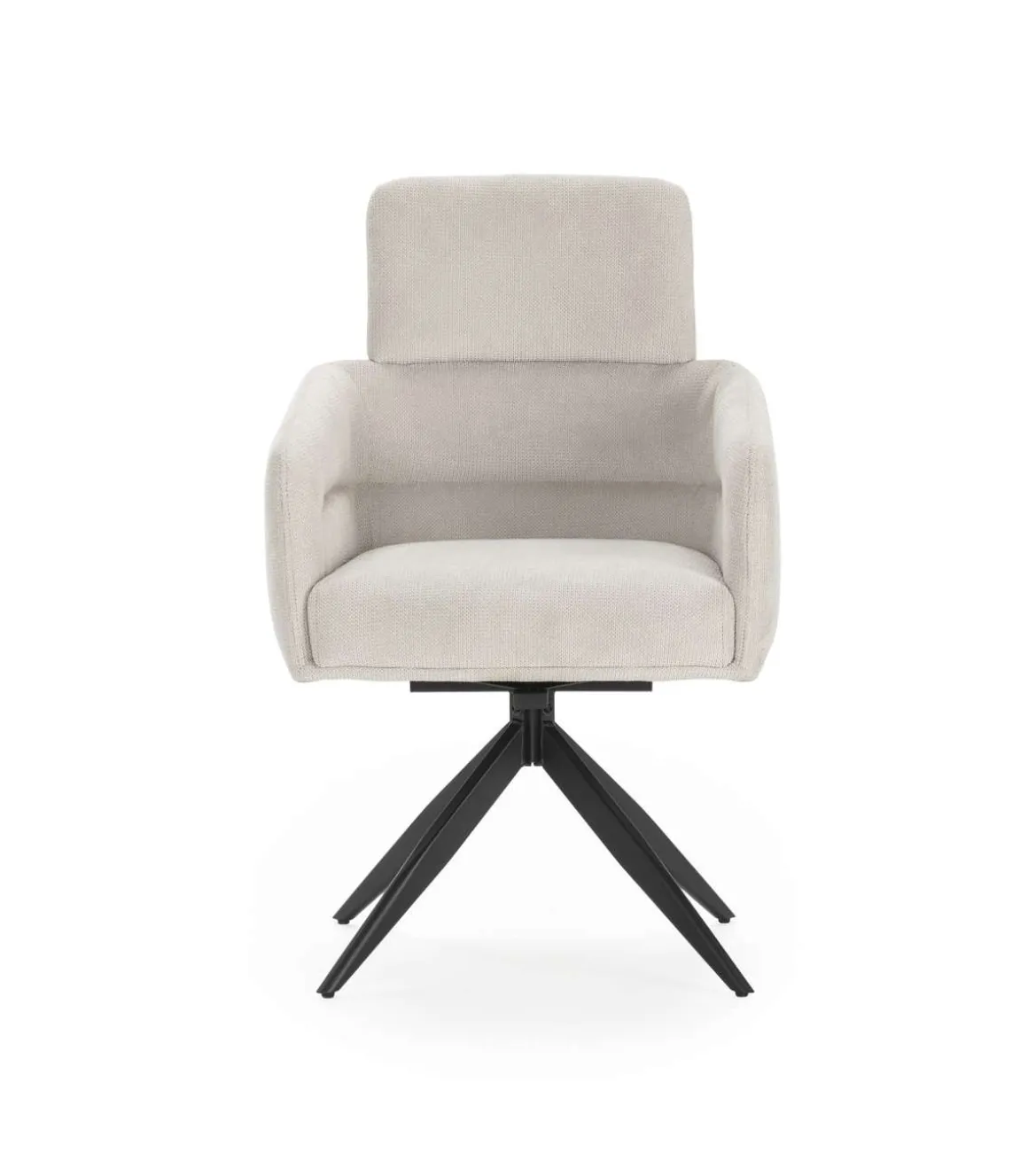 Pack de 2 sillones giratorios modelo Maggie tapizado textil gris claro, 93cm(alto) 58cm(ancho) 63cm(largo)