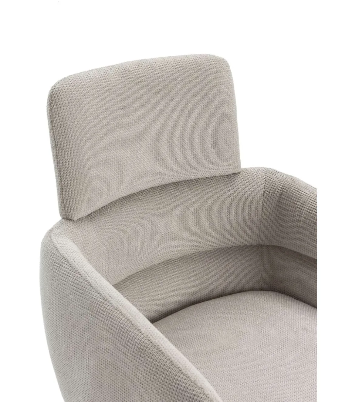 Pack de 2 sillones giratorios modelo Maggie tapizado textil gris claro, 93cm(alto) 58cm(ancho) 63cm(largo)