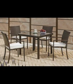 Pack de 2 sillones huitex Bahia apilables con cojines. 88 cm(alto) 55 cm(ancho)60 cm(fondo)