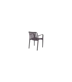 Pack de 4 sillones Ivone para salón, cocina o terraza acabado tabac, 81cm(alto) 55.5cm(ancho) 57.5cm(fondo).