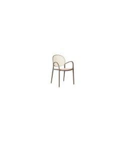 Pack de 4 sillones Masía para salón, cocina o terraza en topo, 85cm(alto) 48cm(ancho) 56cm(fondo).