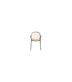 Pack de 4 sillones Masía para salón, cocina o terraza en topo, 85cm(alto) 48cm(ancho) 56cm(fondo).