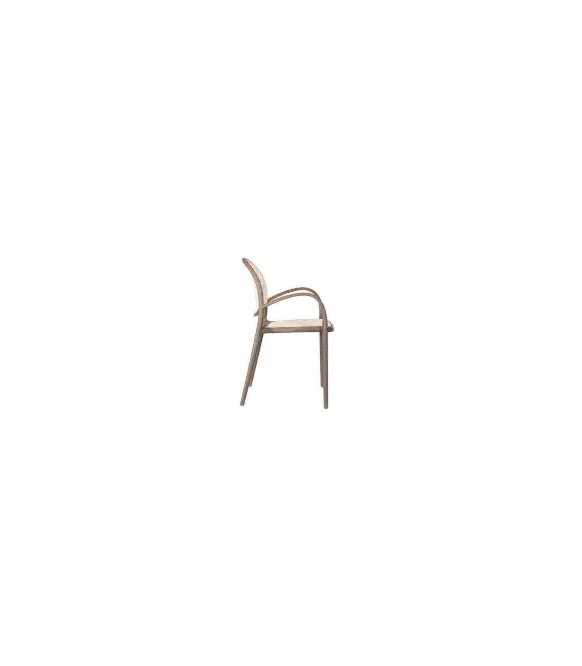 Pack de 4 sillones Masía para salón, cocina o terraza en topo, 85cm(alto) 48cm(ancho) 56cm(fondo).