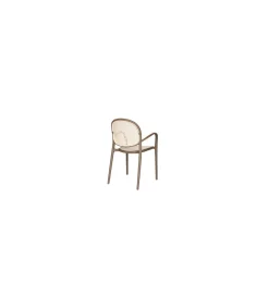 Pack de 4 sillones Masía para salón, cocina o terraza en topo, 85cm(alto) 48cm(ancho) 56cm(fondo).