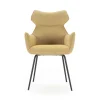 Pack de 2 sillones modelo Dimitri tapizado textil mostaza, 90cm(alto) 60cm(ancho) 65cm(largo)