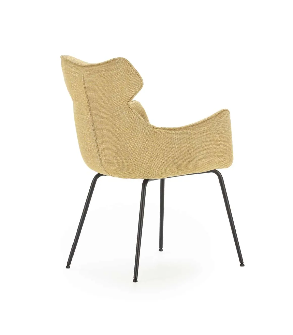Pack de 2 sillones modelo Dimitri tapizado textil mostaza, 90cm(alto) 60cm(ancho) 65cm(largo)