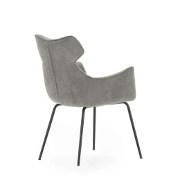 Pack de 2 sillones modelo Dimitri tapizado textil gris, 90cm(alto) 60cm(ancho) 65cm(largo)