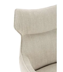 Pack de 2 sillones modelo Dimitri tapizado textil beige, 90cm(alto) 60cm(ancho) 65cm(largo)
