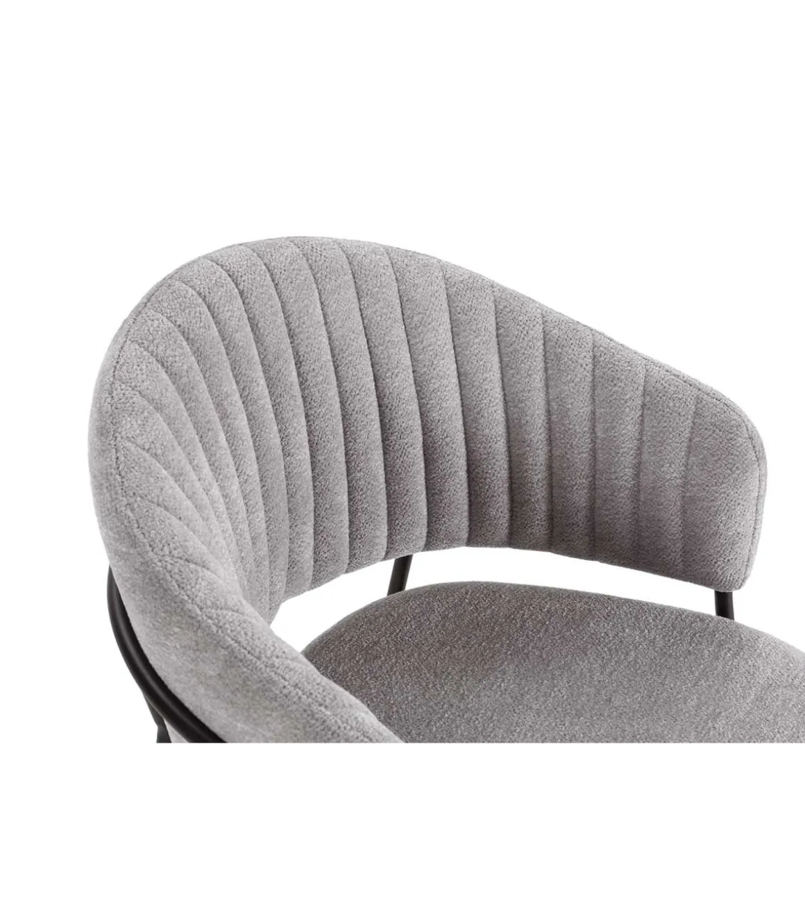 Pack de 2 sillones modelo Lidia tapizado textil gris claro, 81.5cm(alto) 54cm(ancho) 57cm(largo)