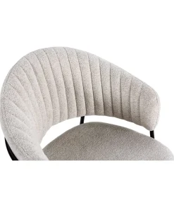 Pack de 2 sillones modelo Lidia tapizado textil blanco, 81.5cm(alto) 54cm(ancho) 57cm(largo)