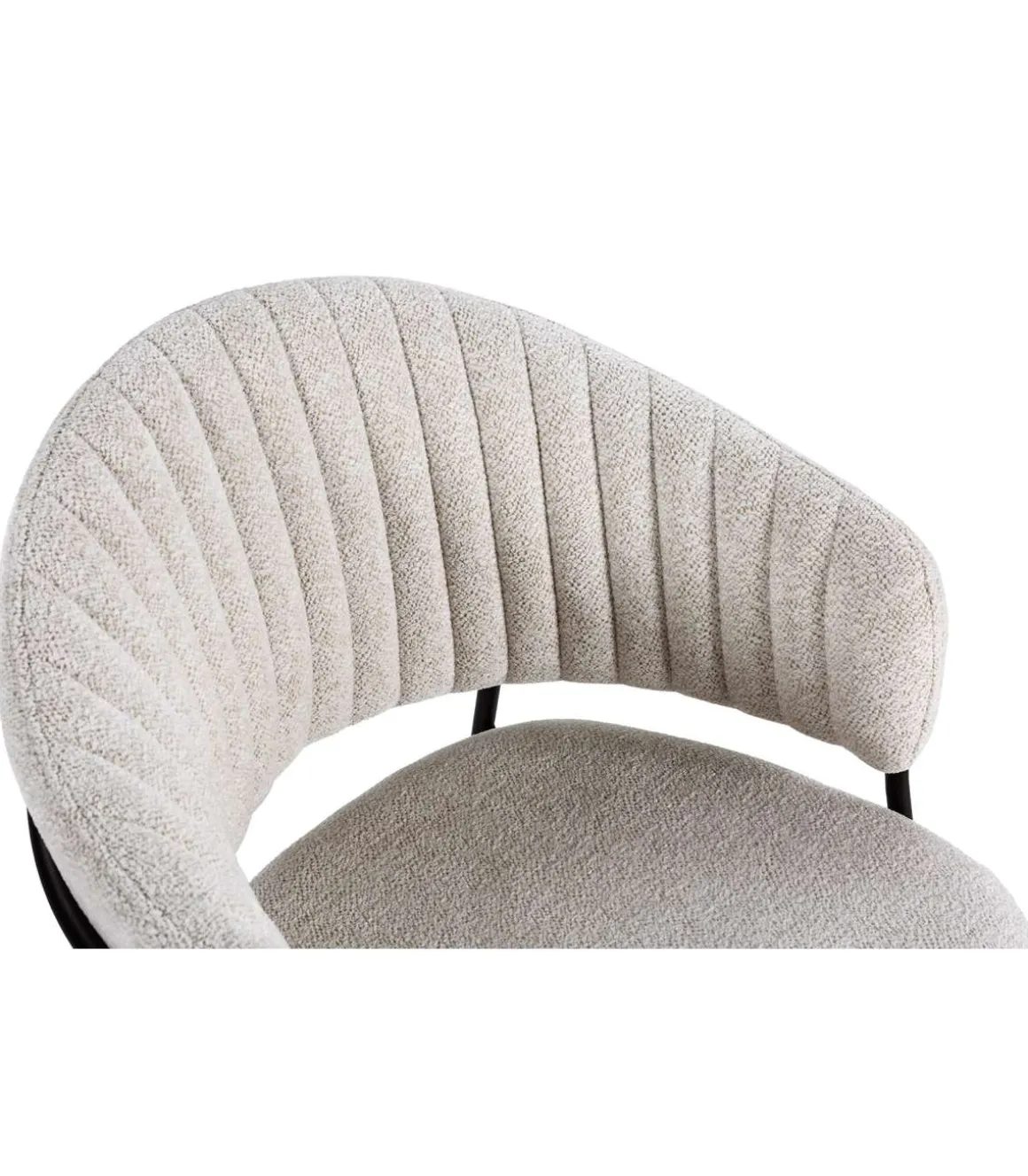 Pack de 2 sillones modelo Lidia tapizado textil blanco, 81.5cm(alto) 54cm(ancho) 57cm(largo)