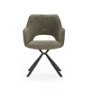 Pack de 2 sillones modelo Oliver tapizado textil verde, 81cm(alto) 60cm(ancho) 62cm(largo)