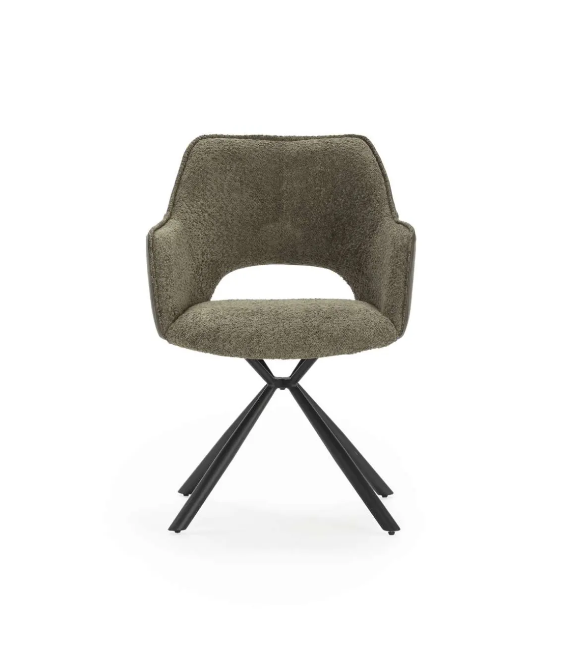 Pack de 2 sillones modelo Oliver tapizado textil verde, 81cm(alto) 60cm(ancho) 62cm(largo)