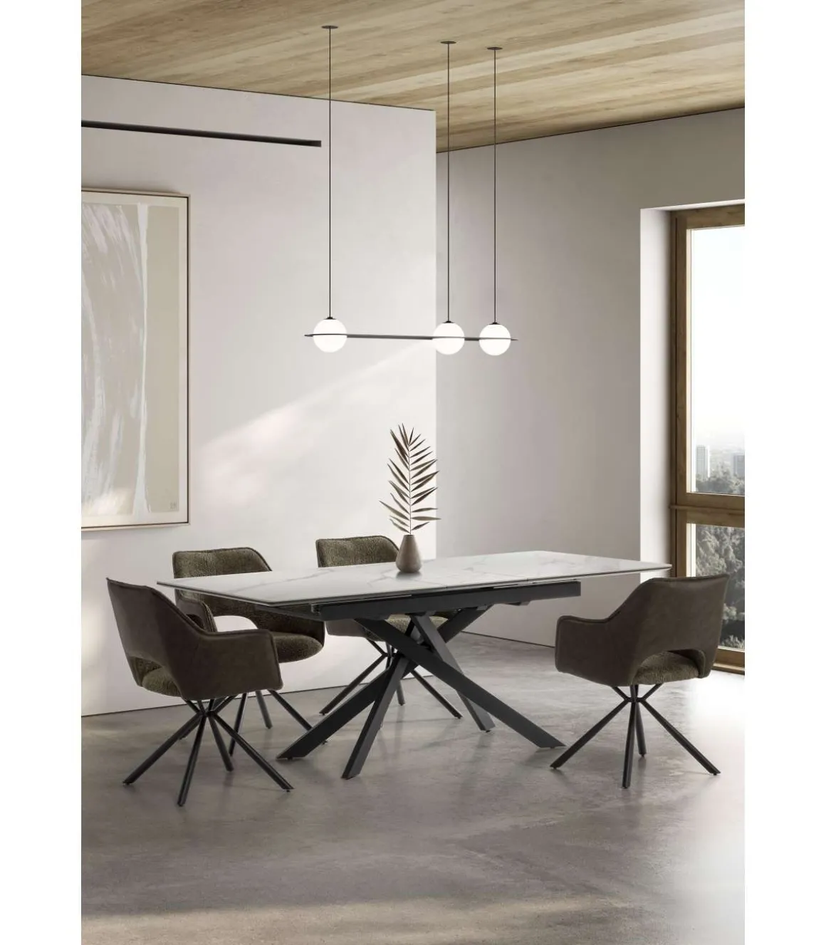 Pack de 2 sillones modelo Oliver tapizado textil verde, 81cm(alto) 60cm(ancho) 62cm(largo)