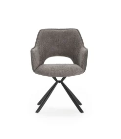 Pack de 2 sillones modelo Oliver tapizado textil gris, 81cm(alto) 60cm(ancho) 62cm(largo)
