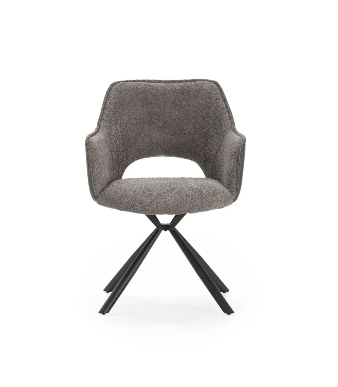 Pack de 2 sillones modelo Oliver tapizado textil gris, 81cm(alto) 60cm(ancho) 62cm(largo)