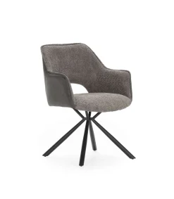 Pack de 2 sillones modelo Oliver tapizado textil gris, 81cm(alto) 60cm(ancho) 62cm(largo)