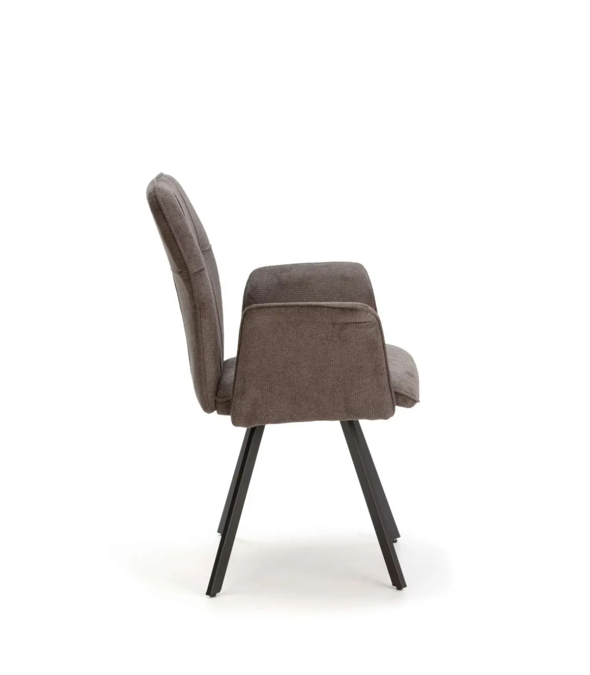 Pack de 2 sillones para comedor Marcos tapizado textil gris oscuro, 89cm(alto) 62cm(ancho) 60cm(fondo)