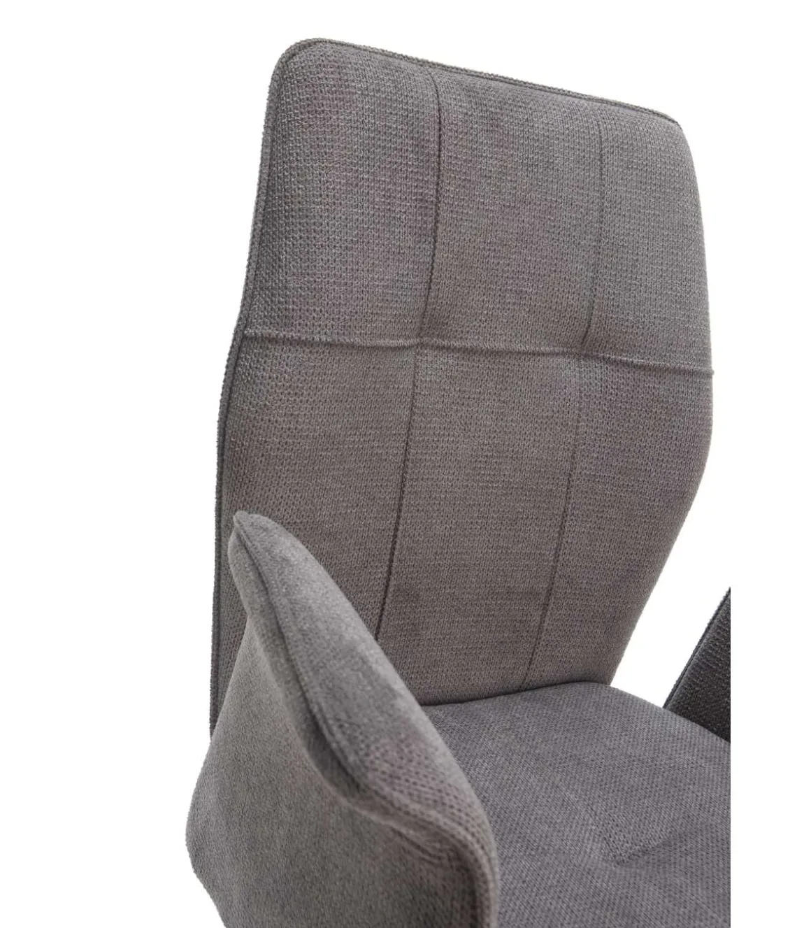 Pack de 2 sillones para comedor Marcos tapizado textil gris oscuro, 89cm(alto) 62cm(ancho) 60cm(fondo)
