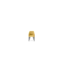 Pack de 2 sillones para comedor Marc tapizado textil amarillo, 88cm(alto) 55cm(ancho) 57cm(fondo)