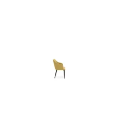 Pack de 2 sillones para comedor Marc tapizado textil amarillo, 88cm(alto) 55cm(ancho) 57cm(fondo)