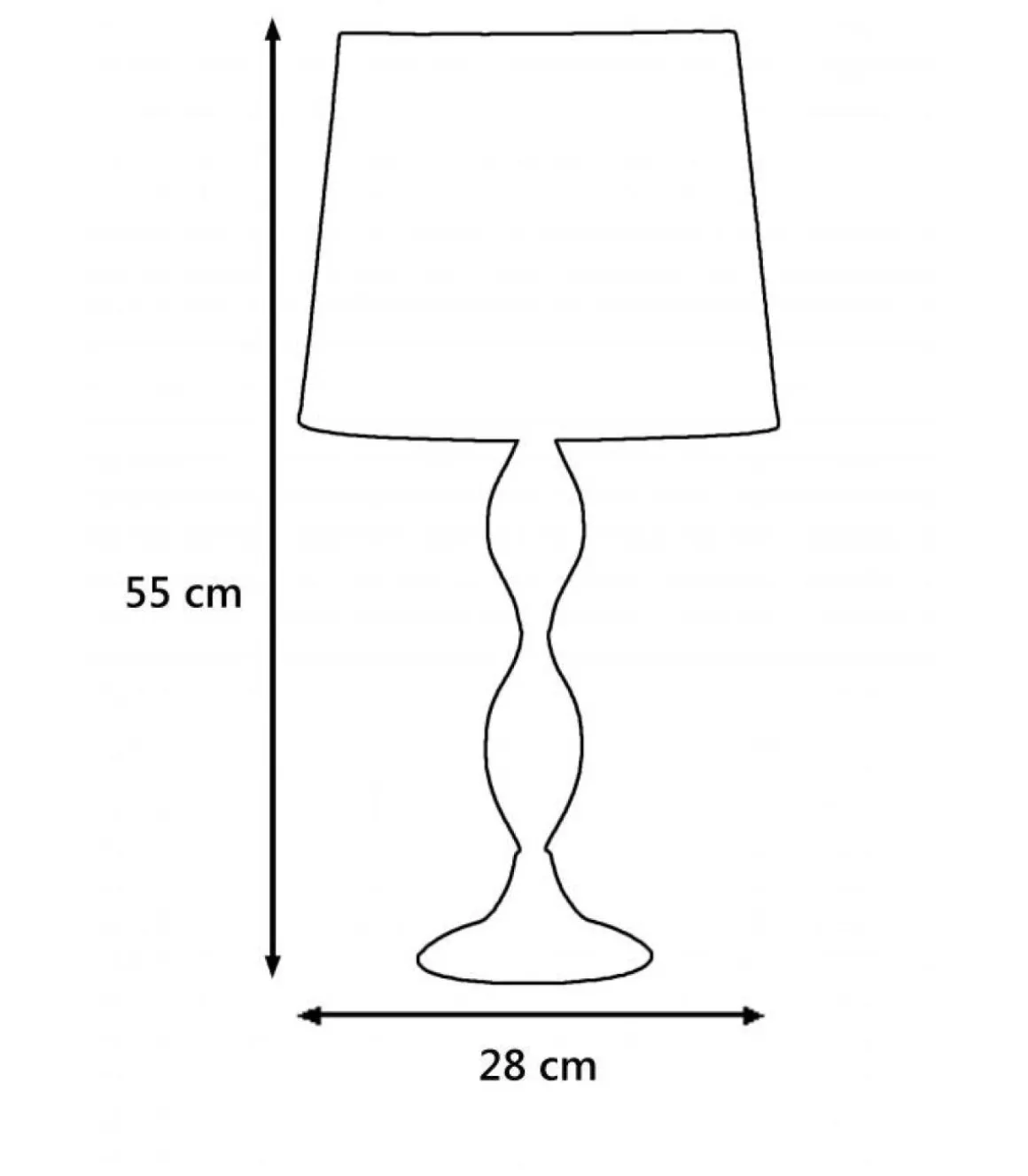 Pack de 2 sobremesas modelo Ralf acabado cromo 55 cm(alto)28 cm(ancho)28 cm(largo)