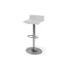Pack de 2 taburetes alto en acabado blanco, 77-87 cm(alto)38 cm(ancho)32 cm(largo)