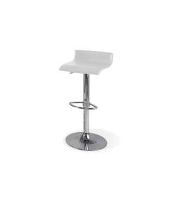 Pack de 2 taburetes alto en acabado blanco, 77-87 cm(alto)38 cm(ancho)32 cm(largo)