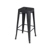 Pack de 4 taburetes de metal apilable modelo Tolix acabado negro, 31 cm(ancho) 76.5 cm(altura) 31 cm(fondo)