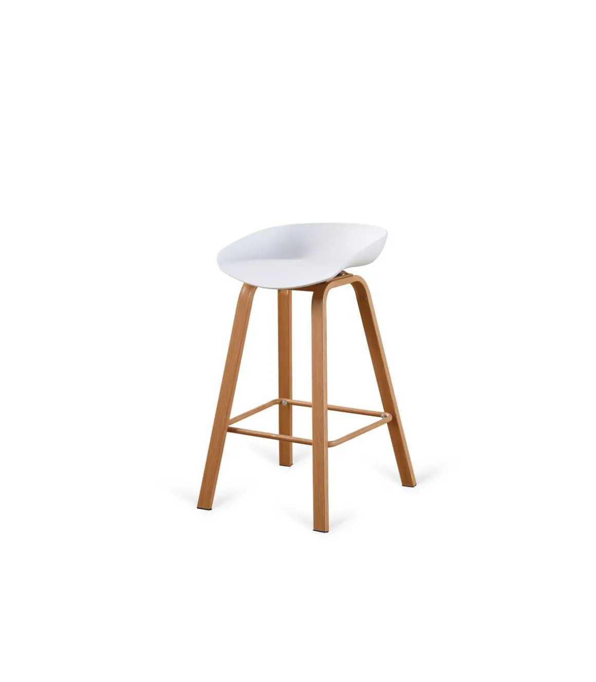 Pack de 2 taburetes Goya en blanco. 78cm(alto) 42cm(ancho) 51cm(fondo)