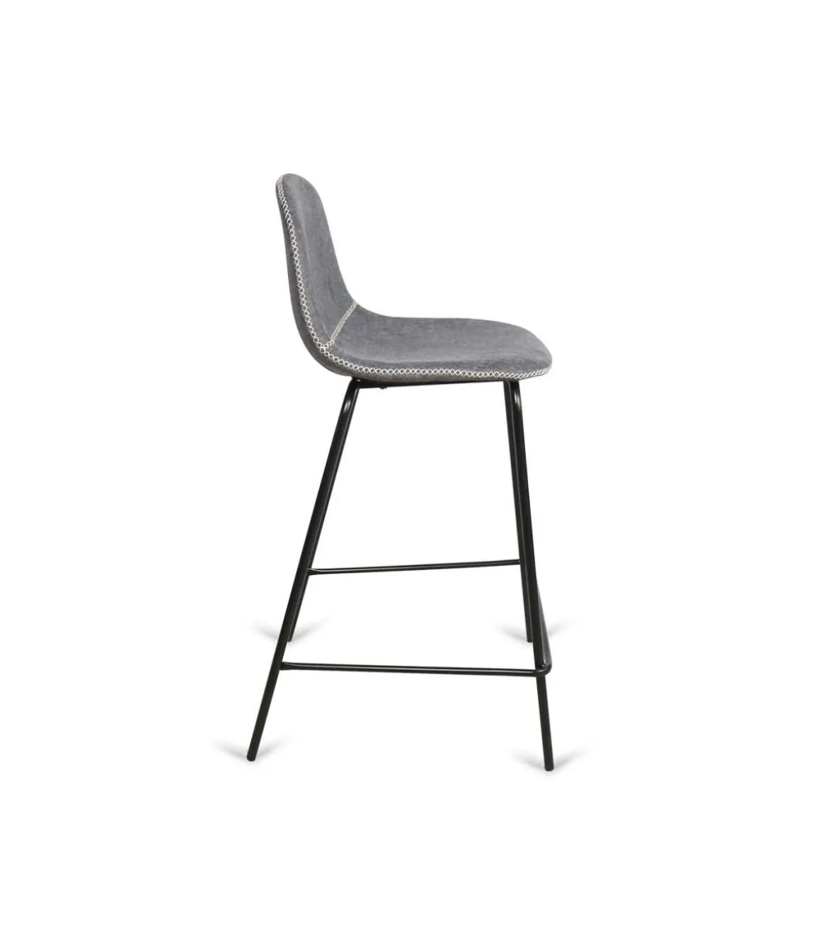 Pack de 4 taburetes modelo Córdoba tapizado tela Gris. 94 cm(alto)40 cm(ancho)46 cm(fondo)