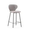 Pack de 2 taburetes modelo Fauna tapizado en polipiel beige, 94cm(alto) 45cm(ancho) 52cm (largo)