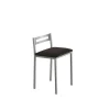 Pack de 4 taburetes Nora en polipiel negro, 34 x 34 x 65 cm (largo x ancho x alto)