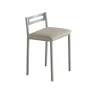 Pack de 4 taburetes Nora en polipiel beige, 34 x 34 x 65 cm (largo x ancho x alto)