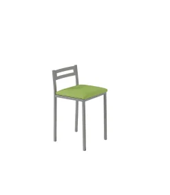 Pack de 4 taburetes Nora en polipiel verde, 34 x 34 x 65 cm (largo x ancho x alto)