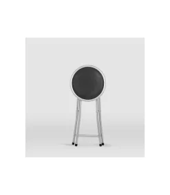 Pack de 10 taburetes Palma en polipiel negro, 30 x 30 x 45 cm (largo x ancho x alto)