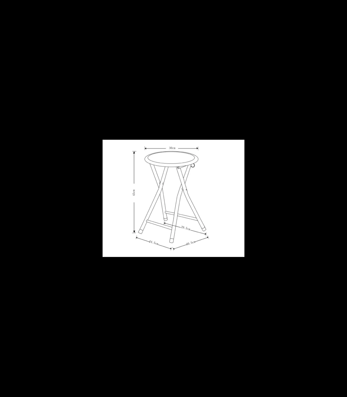 Pack de 10 taburetes Palma en polipiel negro, 30 x 30 x 45 cm (largo x ancho x alto)