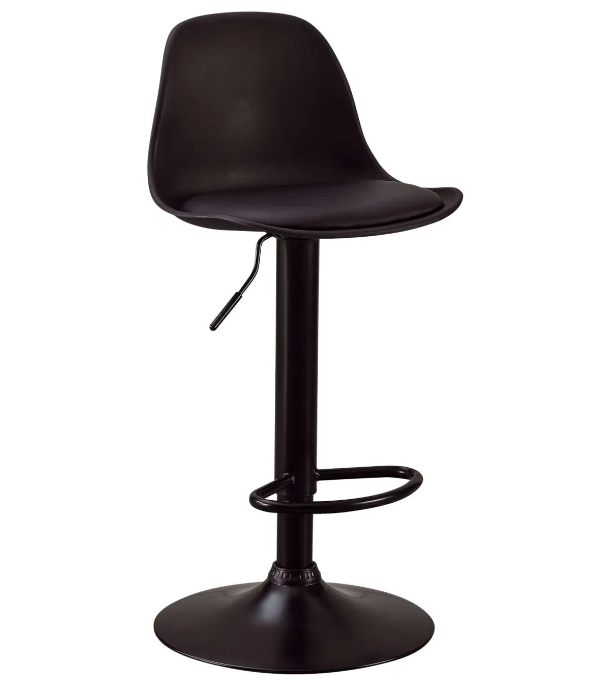 Pack de 2 taburetes regulables modelo Picaso acabado negro, pie en negro, 38 cm(ancho ) 84-104 cm(altura) 38 cm(fondo)