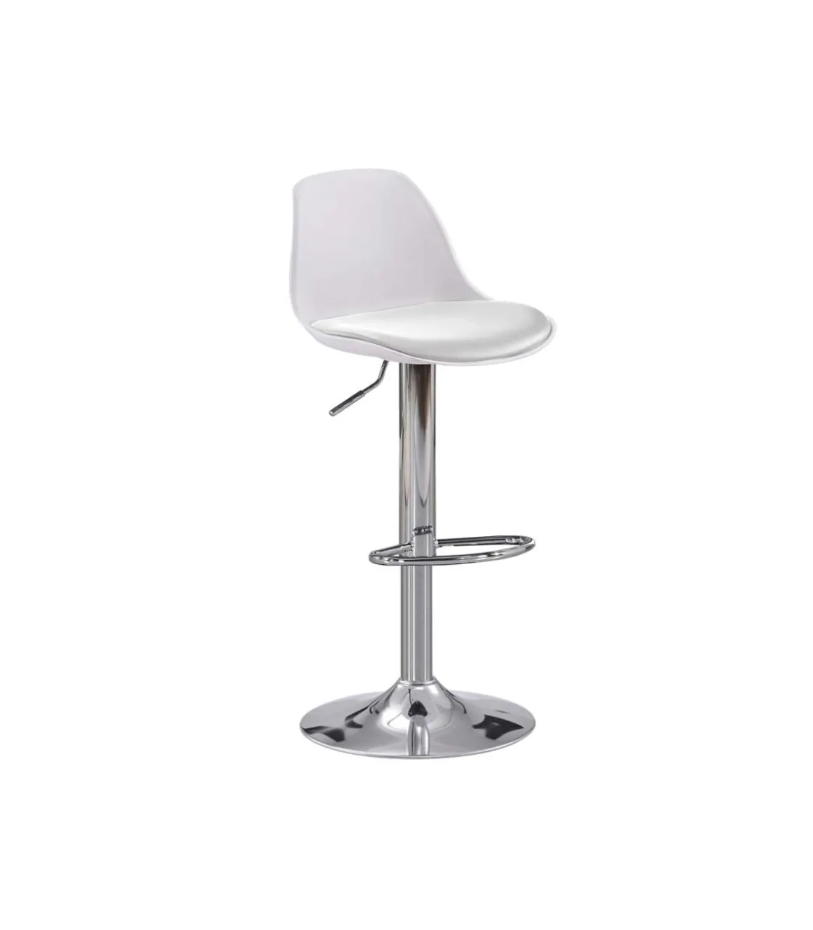 Pack de 2 taburetes regulables modelo Picaso color blanco 38 cm(ancho ) 84-104 cm(altura) 38 cm(fondo)