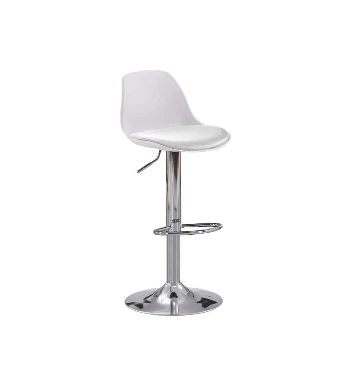 Pack de 2 taburetes regulables modelo Picaso color blanco 38 cm(ancho ) 84-104 cm(altura) 38 cm(fondo)