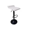 Pack de 2 taburetes regulables modelo Dalí tapizado en polipiel blanco, 40cm(ancho ) 64-74cm(altura) 38cm(fondo)