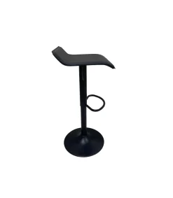 Pack de 2 taburetes regulables modelo Dalí tapizado en polipiel negro, 40cm(ancho ) 64-74cm(altura) 38cm(fondo)