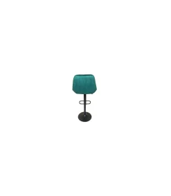 Pack de 2 taburetes regulables modelo Monet tapizado en tela velvet verde, 54cm(ancho ) 88-108cm(altura) 48cm(fondo)