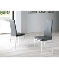 Pack 4 sillas Marta en acabado gris, 42 x 47 x 98 (largo x ancho x alto)