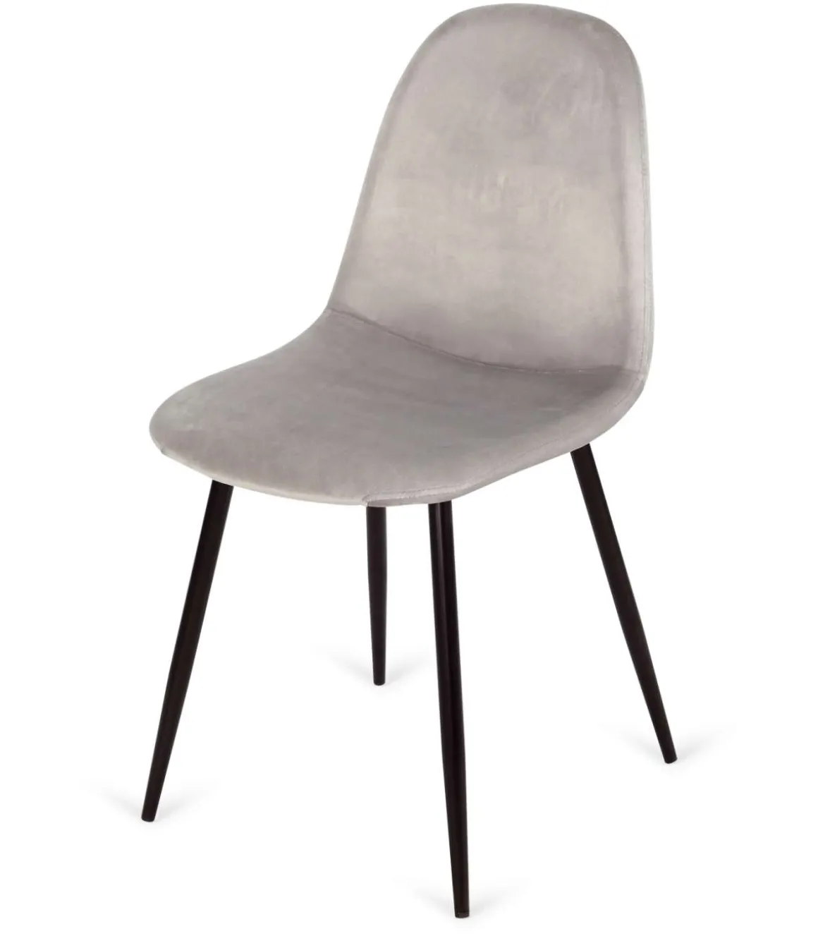 Pack 4 sillas modelo Córdoba tapizado velvet Tela Gris claro 43 cm(ancho) 86 cm(altura) 55 cm(fondo)