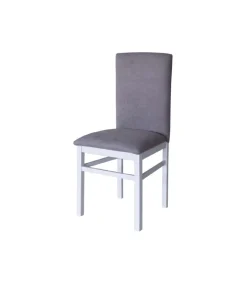 Pack 4 sillas Nivar tapizadas en tela gris. 95cm (alto), 44cm(ancho), 42cm(fondo)