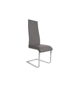 Pack 4 sillas Nueva Salamanca tapizadas en símil piel gris, 45 cm(ancho) 110 cm(altura) 55 cm(fondo)
