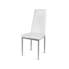 Pack 6 sillas Oviedo tapizadas en símil piel blanco, 43cm(ancho ) 98cm(altura) 51cm(fondo)