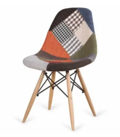 Pack 2 sillas patchwork modelo Dereck Patch. 42 cm(ancho) 81 cm(altura) 46 cm(fondo)