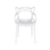 Pack 4 sillas polipropileno Concha color blanco, 51.5 cm(ancho ) 82.5 cm(altura) 57 cm(fondo)